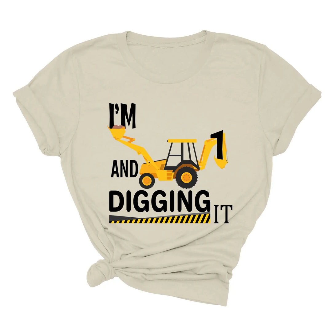 Custom Construction Birthday Shirt - Family Crew Tee | Diggin' It Shirtprintingcenter