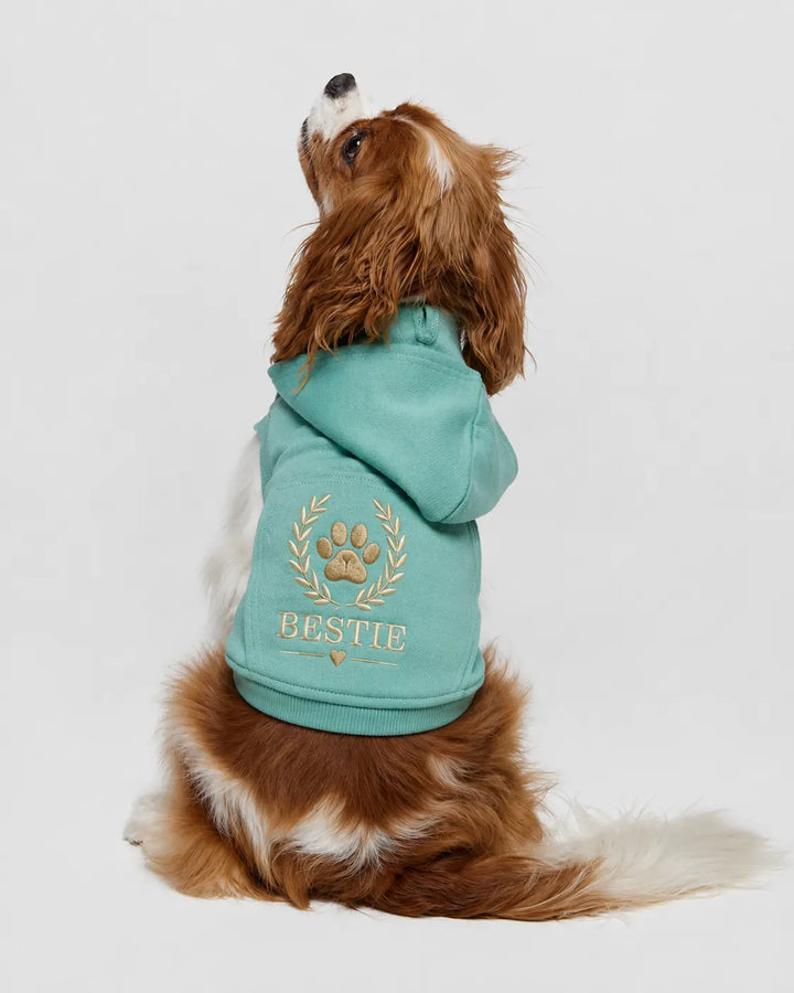 Custom E mbroidered Doggie 3-End Fleece Hooded Sweatshirt - 3926