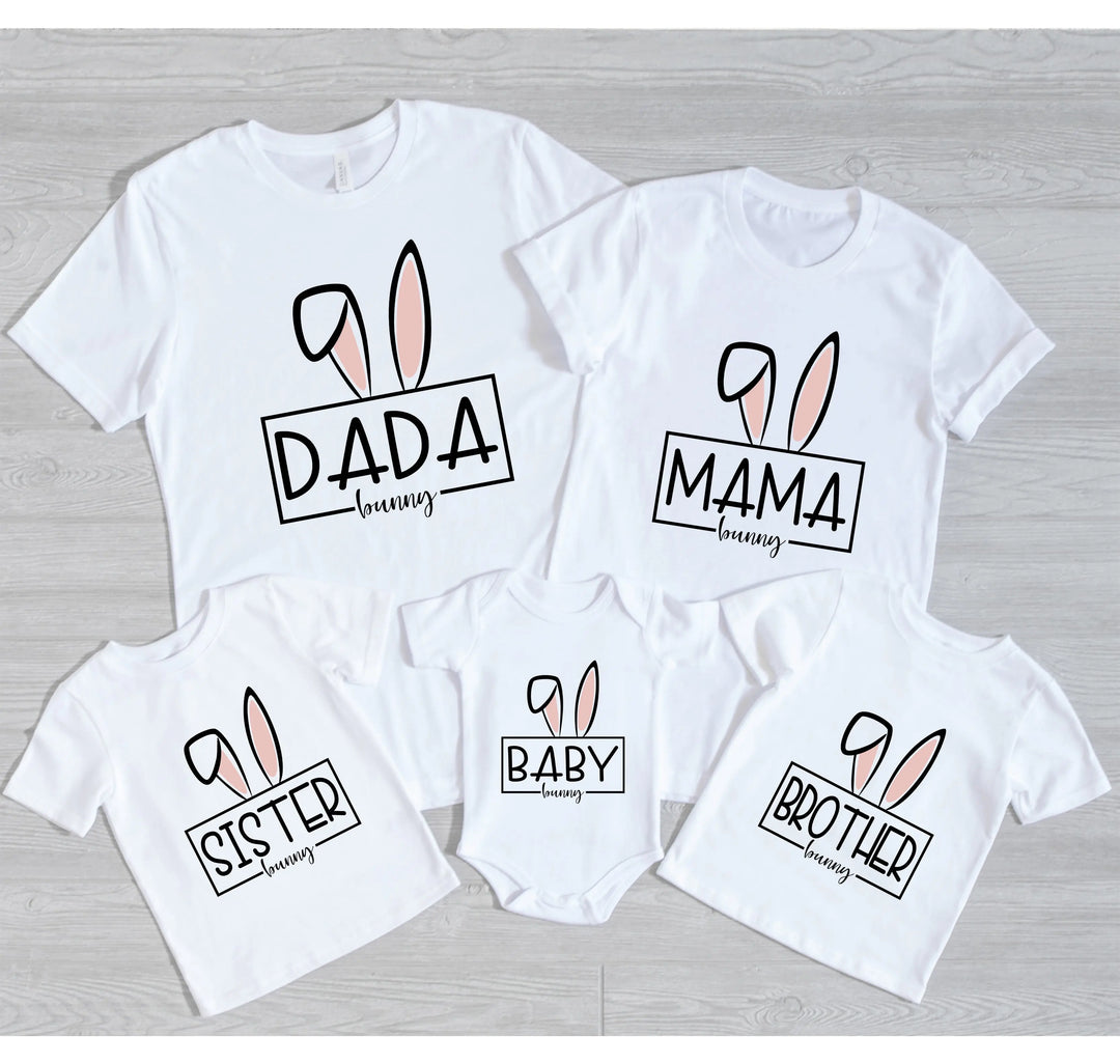 Custom Matching Easter Outfits - Family Bunny Shirts for Mama, Dada, & Kids Shirtprintingcenter