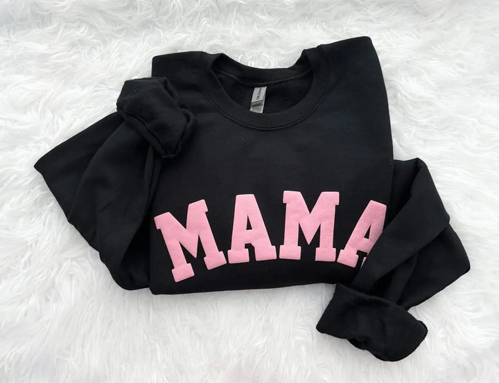 Custom Puff Sweatshirt, Custom Puff Embossed Team Name Crewneck, Custom Puff Print School Mascot Sweatshirt