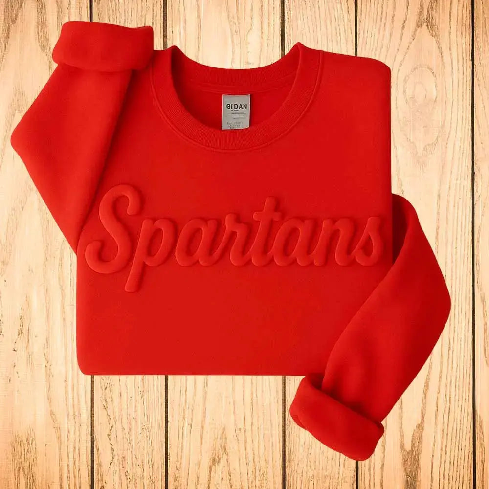Custom Puff Sweatshirt, Custom Puff Embossed Team Name Crewneck, Custom Puff Print School Mascot Sweatshirt, Metallic Puff Shirtprintingcenter