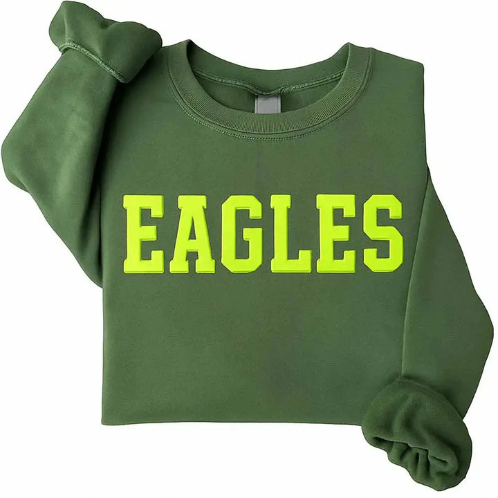 Custom Puff Sweatshirt, Custom Puff Embossed Team Name Crewneck, Custom Puff Print School Mascot Sweatshirt, Metallic Puff Shirtprintingcenter