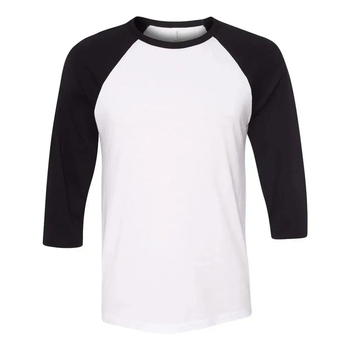 Bella + Canvas Sleeve 3/4-Baseball T-Shirt, Raglan Tshirt 3200 Youth
