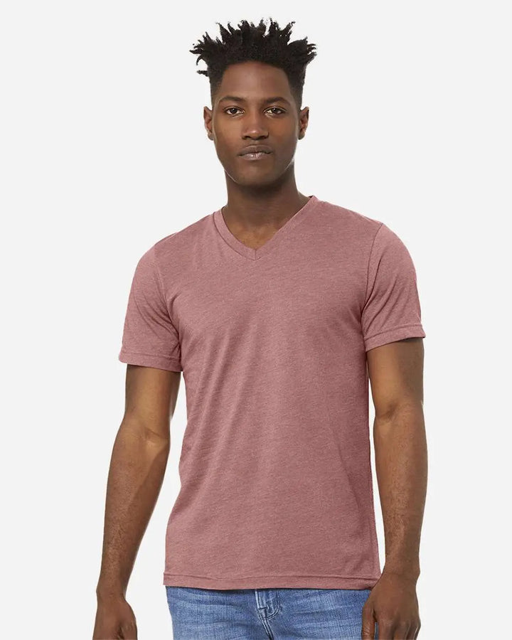 Customize Bella+Canvas Blank Men Short Sleeve V-Neck T-Shirt 3005- 3005CVC