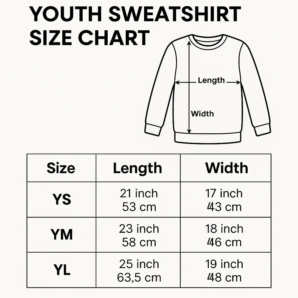 Bonita Cotton Soft Style Blank Youth Size Sweatshirt