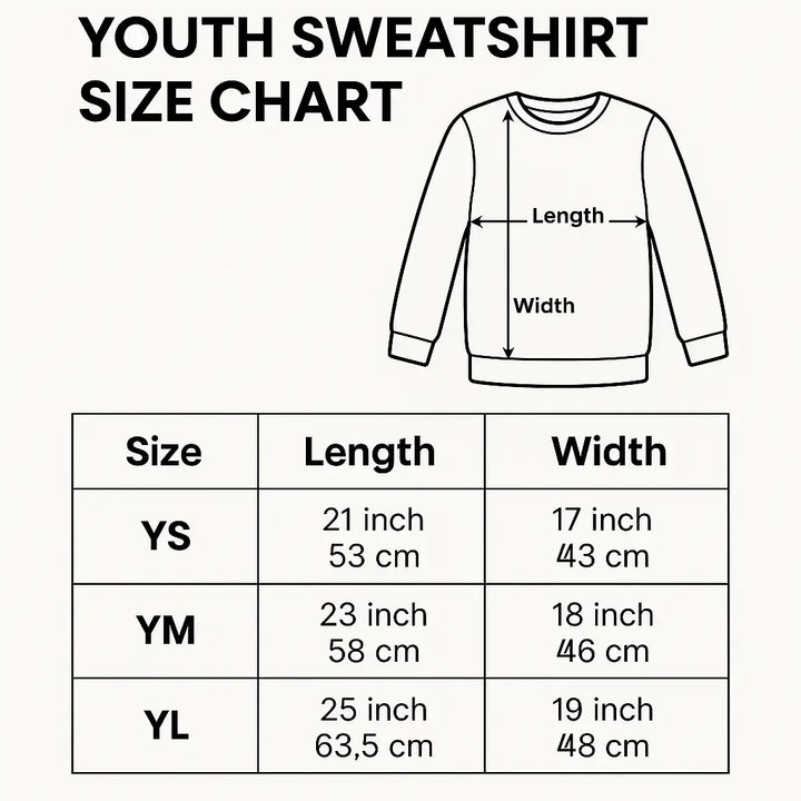 Bonita Cotton Soft Style Blank Youth Size Sweatshirt