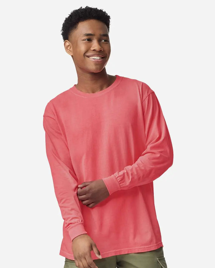 Camiseta unisex de manga larga teñida en prenda, de peso pesado, Comfort Colors - 6014