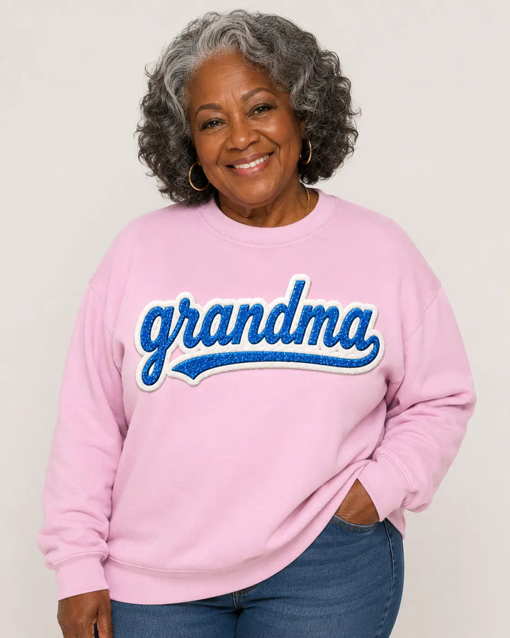 Customize Puff and Glitter Gildan Unisex Heavy Blend Crewneck Sweatshirt 18000