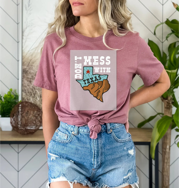 No te metas con las transferencias DTF de Texas y Texas State Tee