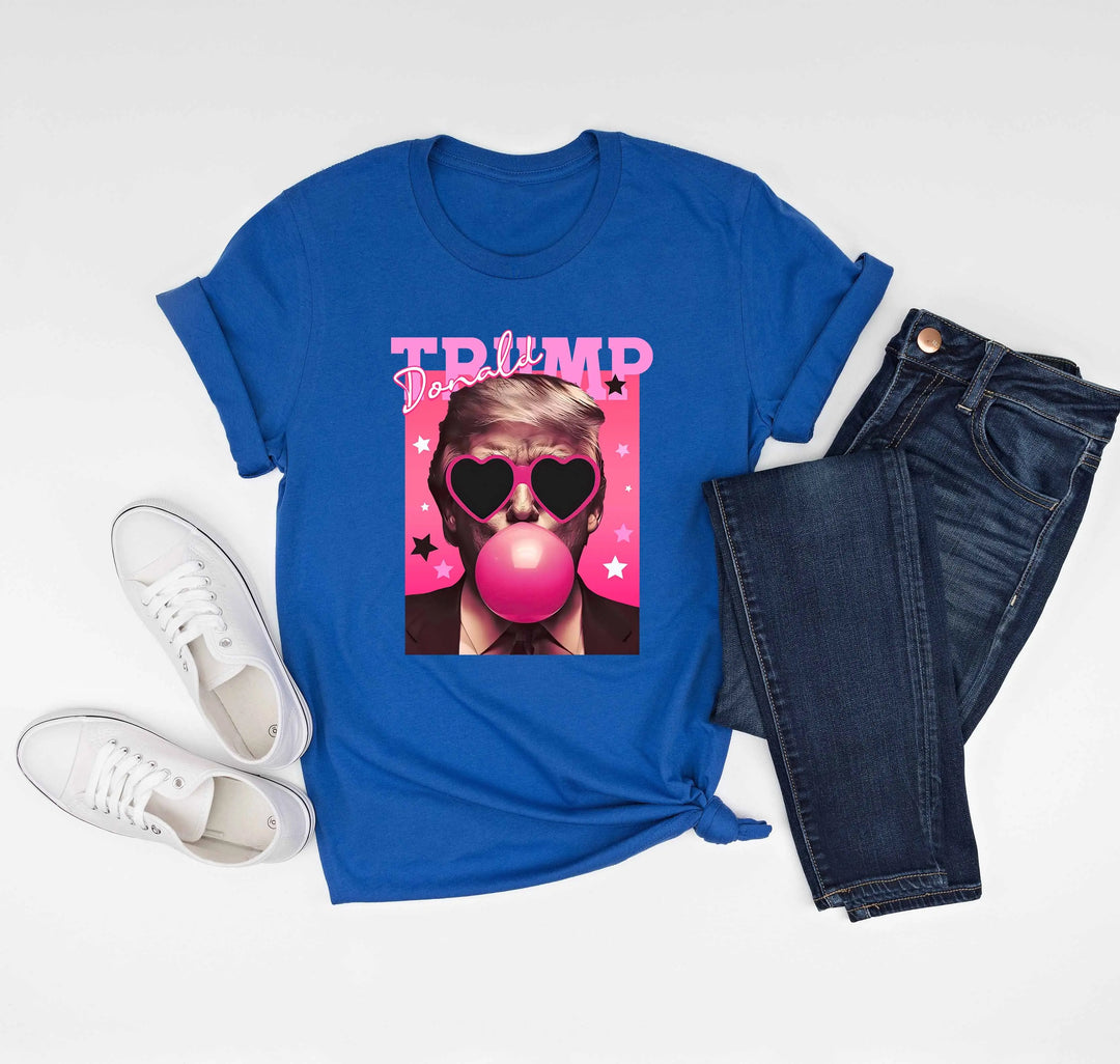 Donald Trump Bubble Gum Shirt | Funny Trump Pink Sunglasses Tee Shirtprintingcenter