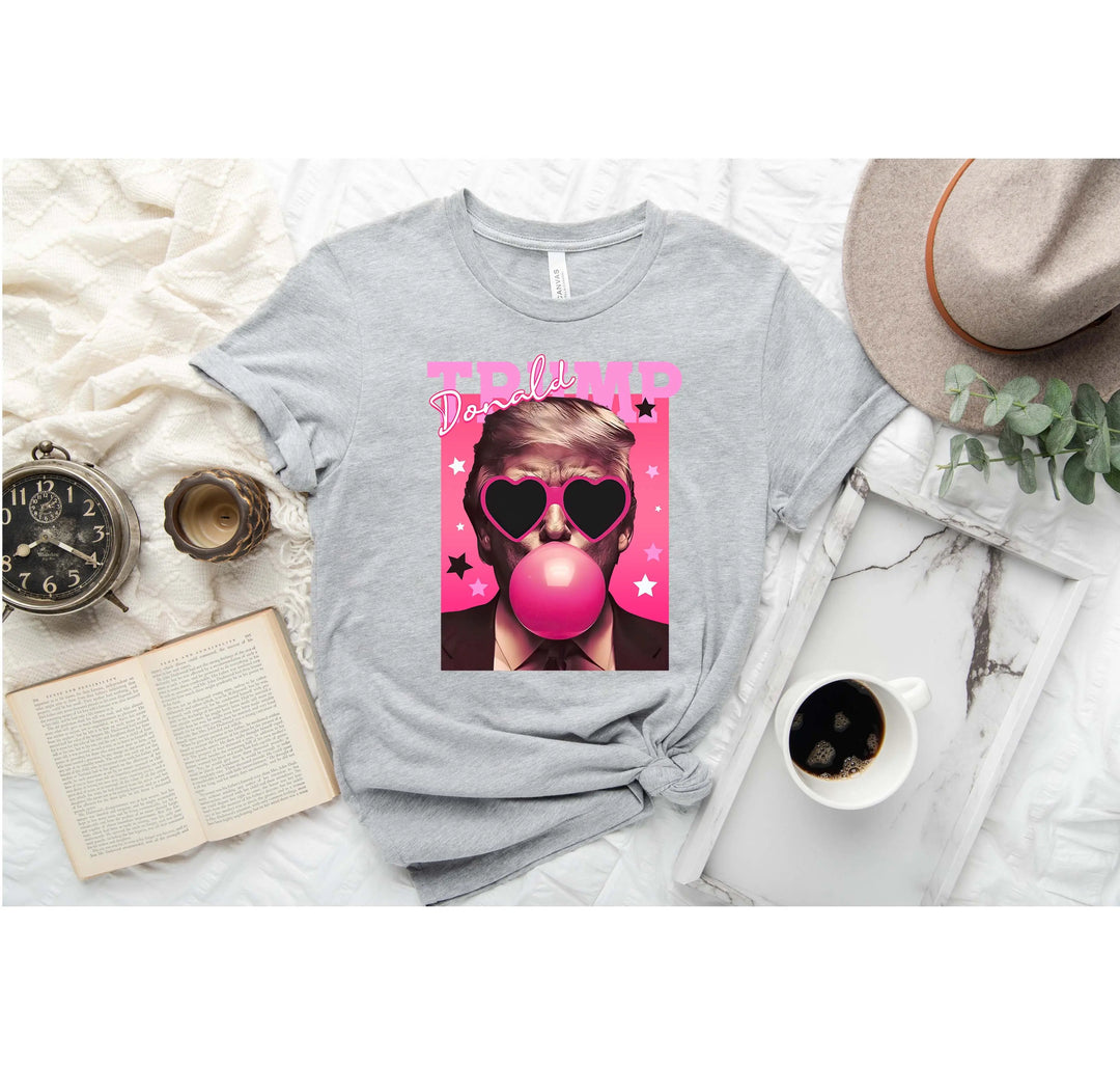 Donald Trump Bubble Gum Shirt | Funny Trump Pink Sunglasses Tee Shirtprintingcenter