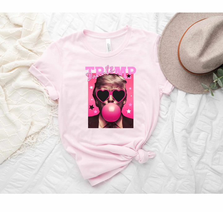 Donald Trump Bubble Gum Shirt | Funny Trump Pink Sunglasses Tee Shirtprintingcenter