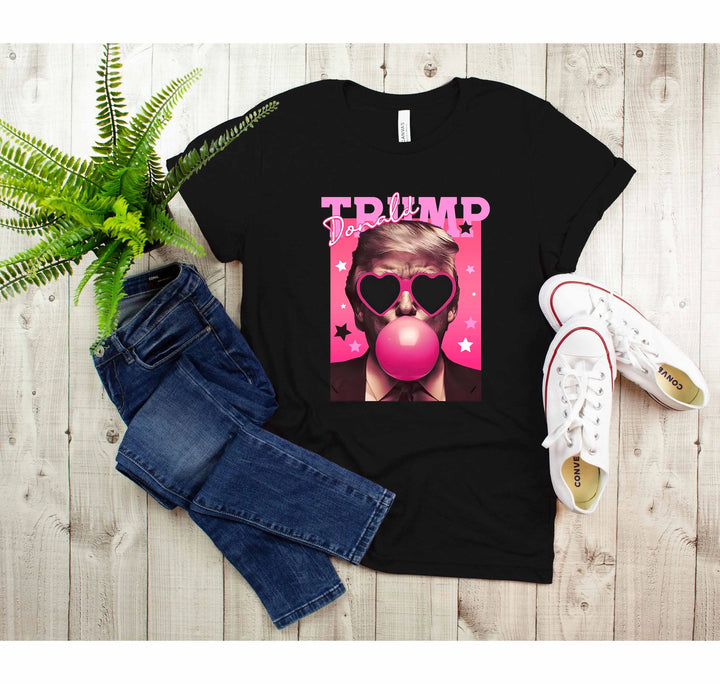 Donald Trump Bubble Gum Shirt | Funny Trump Pink Sunglasses Tee Shirtprintingcenter