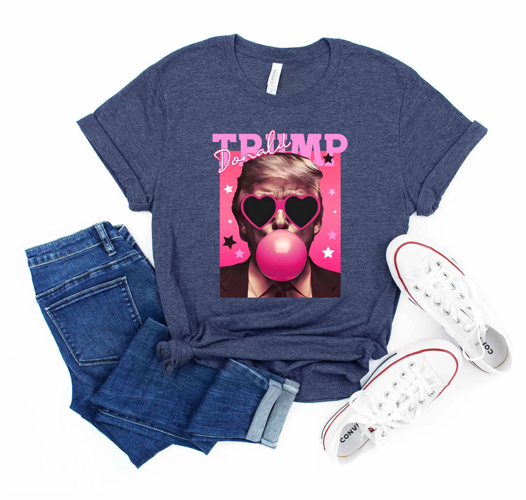 Donald Trump Bubble Gum Shirt | Funny Trump Pink Sunglasses Tee Shirtprintingcenter