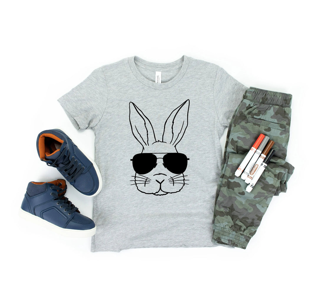 Easter Bunny Shirt - Sunglasses Raglan & Peeps Kids Tee Shirtprintingcenter