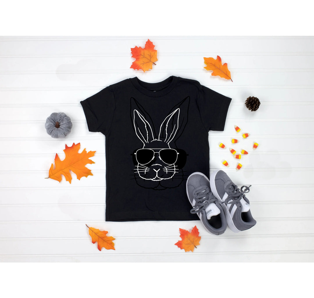 Easter Bunny Shirt - Sunglasses Raglan & Peeps Kids Tee Shirtprintingcenter