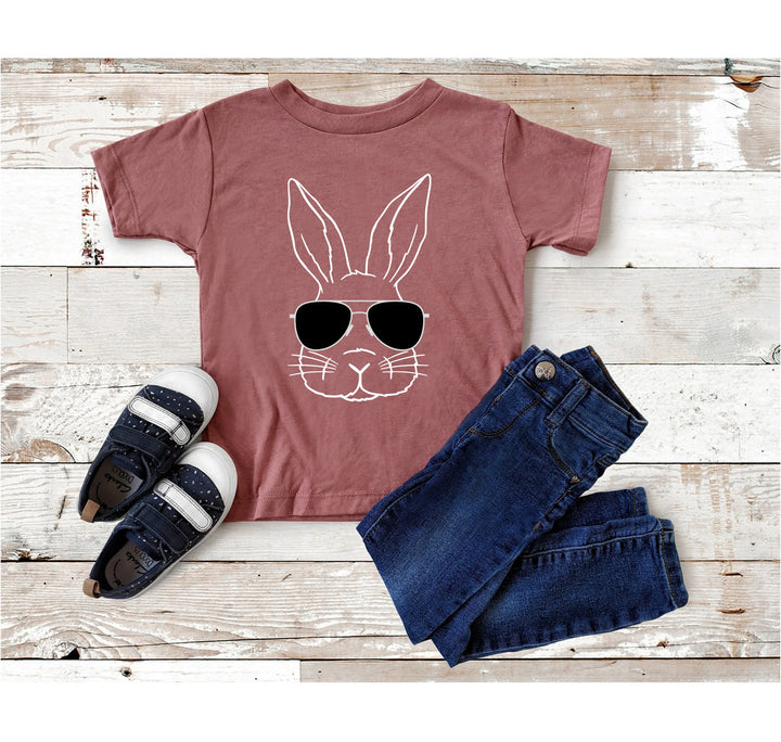 Easter Bunny Shirt - Sunglasses Raglan & Peeps Kids Tee Shirtprintingcenter