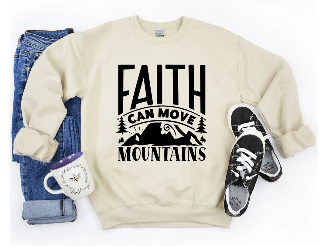 Faith Cross Sweatshirt - Christian Gift | Love & Grace Design Shirtprintingcenter