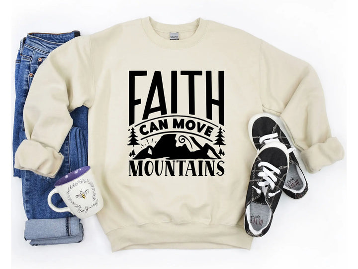 Faith Cross Sweatshirt - Christian Gift | Love & Grace Design Shirtprintingcenter
