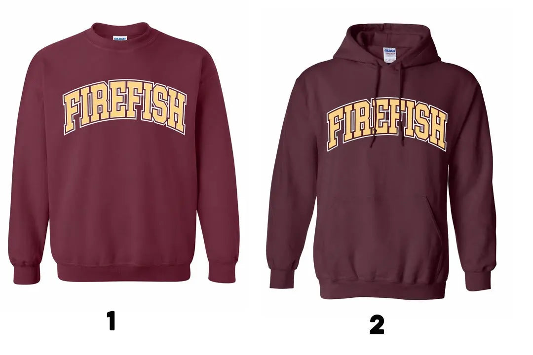 Firethorne Firefish Swim Team Adult Unisex Sweetshirt and Hoodie