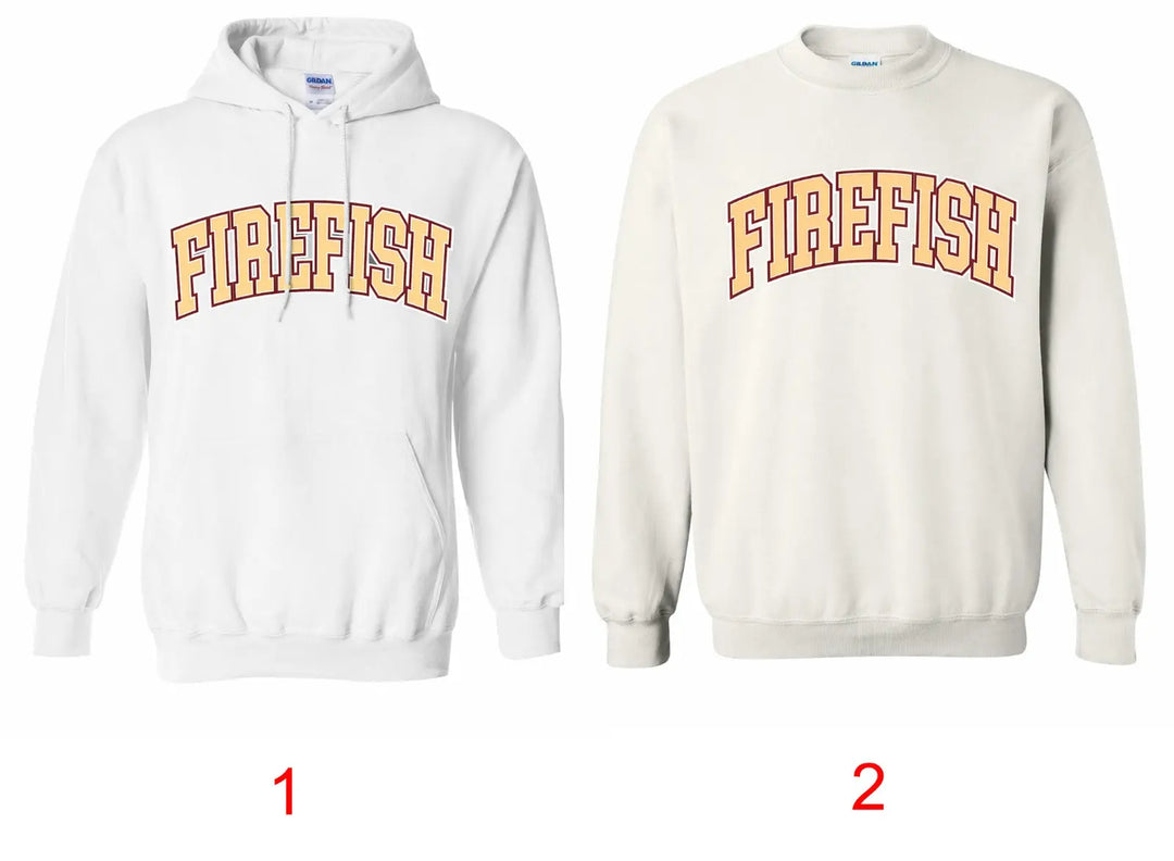 Firefish Swim Team Sweatshirt and Hoodie (Black/White Edition)