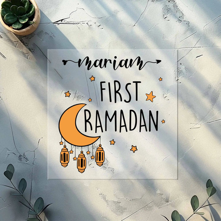 Transferencias DTF personalizadas para el primer Ramadán, transferencias DTF personalizadas con el nombre del primer Ramadán