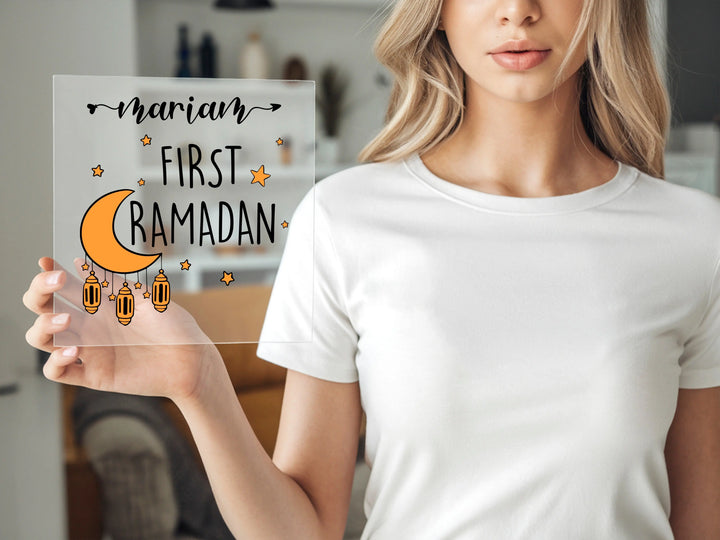 Transferencias DTF personalizadas para el primer Ramadán, transferencias DTF personalizadas con el nombre del primer Ramadán