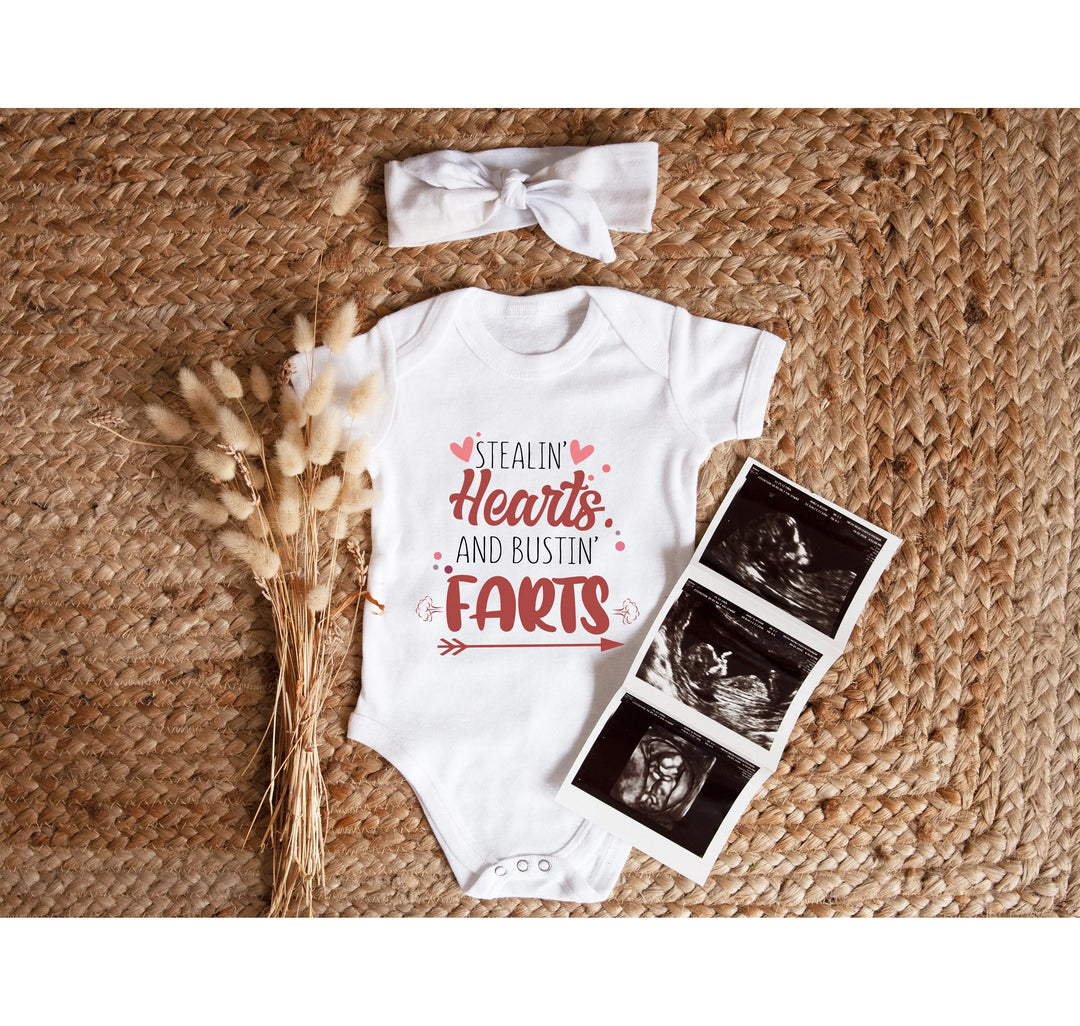 Funny Baby Bodysuit - Stealin' Hearts & Bustin' Farts Bodysuit Shirtprintingcenter