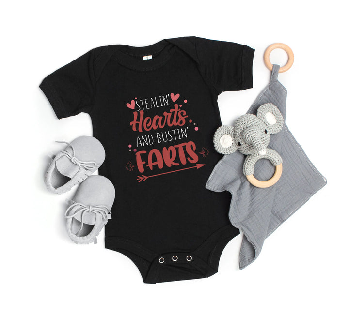 Funny Baby Bodysuit - Stealin' Hearts & Bustin' Farts Bodysuit Shirtprintingcenter