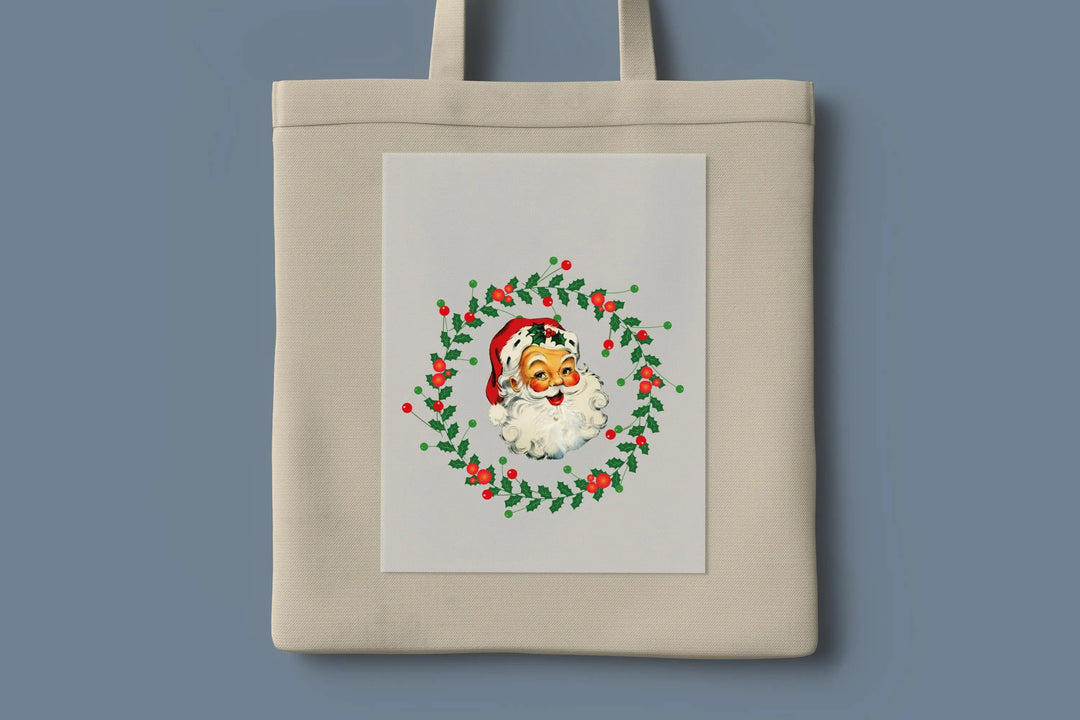 Funny Christmas DTF Transfers | Retro Santa Face DTF Transfers