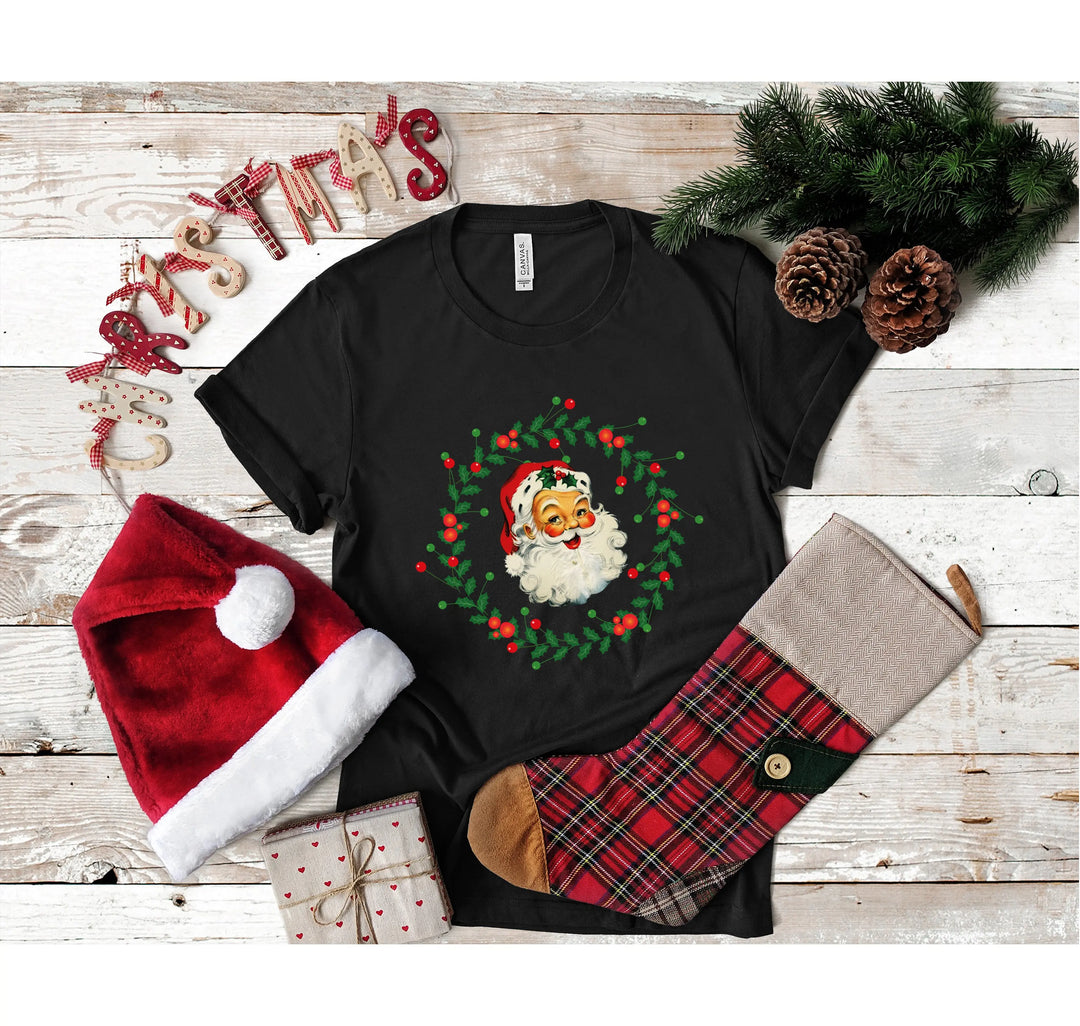 Funny Christmas Shirt | Retro Santa Face Tee Shirtprintingcenter