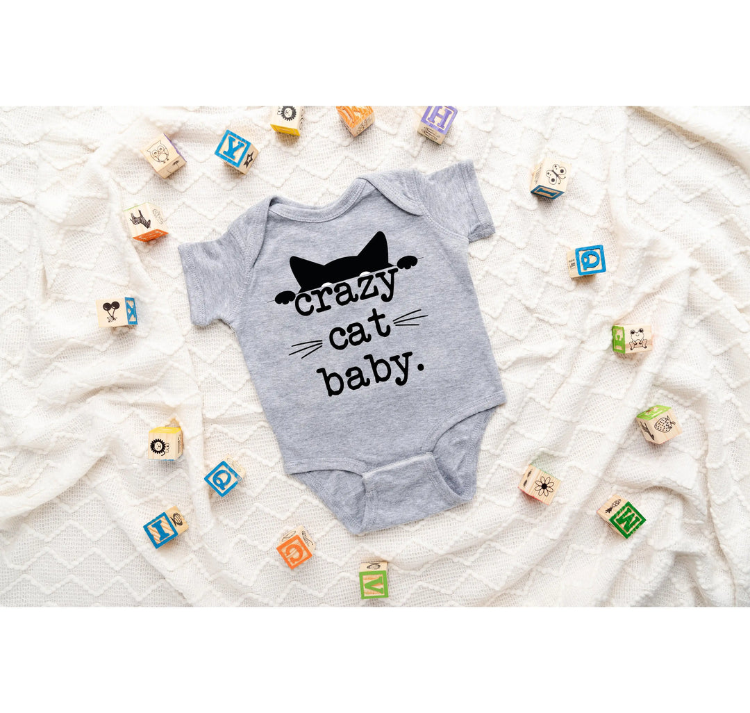 Funny Crazy Cat Baby Bodysuit - Hipster Kitten Newborn Gift Shirtprintingcenter