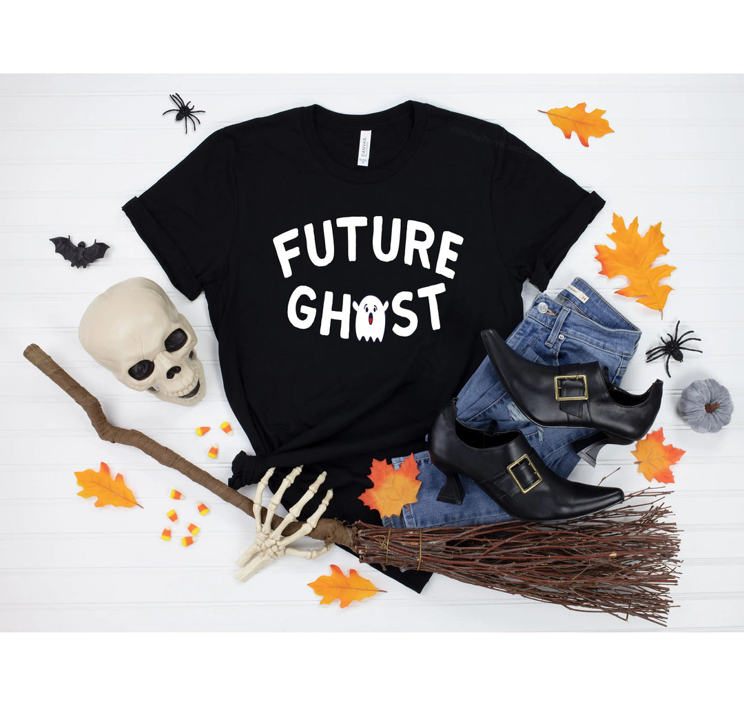 Future Ghost Crewneck Shirt | Trendy Halloween Party Graphic Shirt Shirtprintingcenter