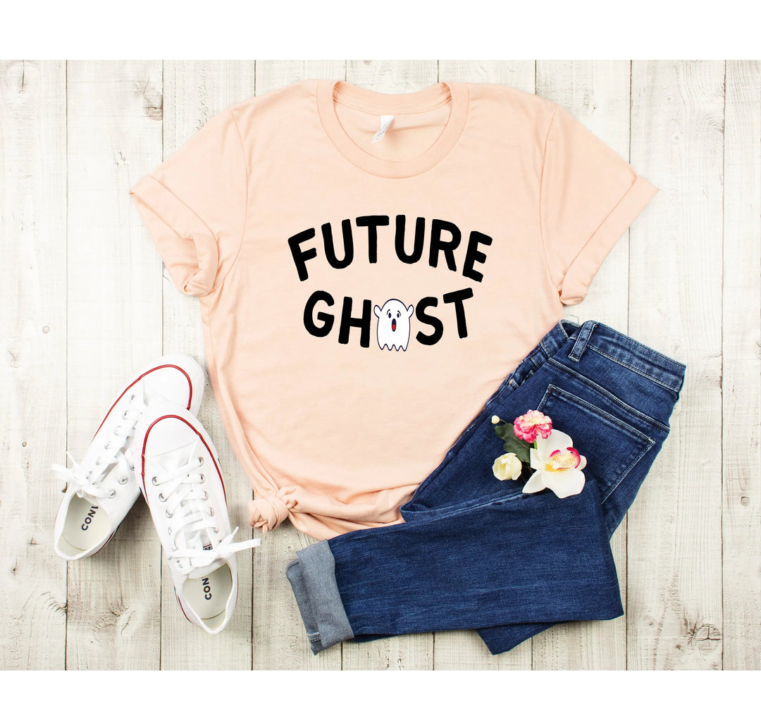 Future Ghost Crewneck Shirt | Trendy Halloween Party Graphic Shirt Shirtprintingcenter