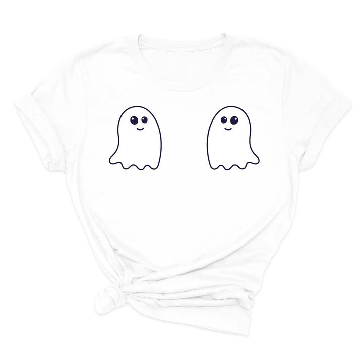 Ghost Boobs Unisex Tee | Funny Boo-Bies Halloween Graphic Vintage Shirt Shirtprintingcenter