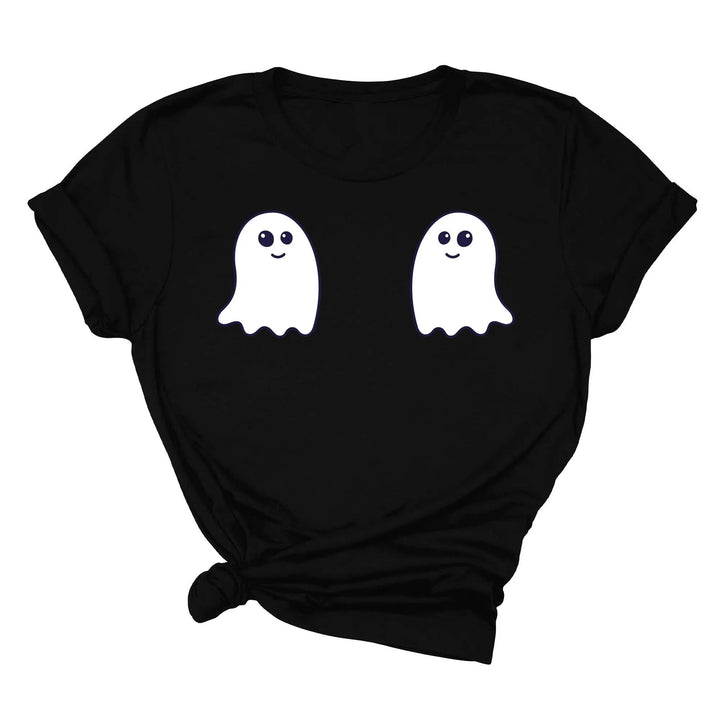 Ghost Boobs Unisex Tee | Funny Boo-Bies Halloween Graphic Vintage Shirt Shirtprintingcenter