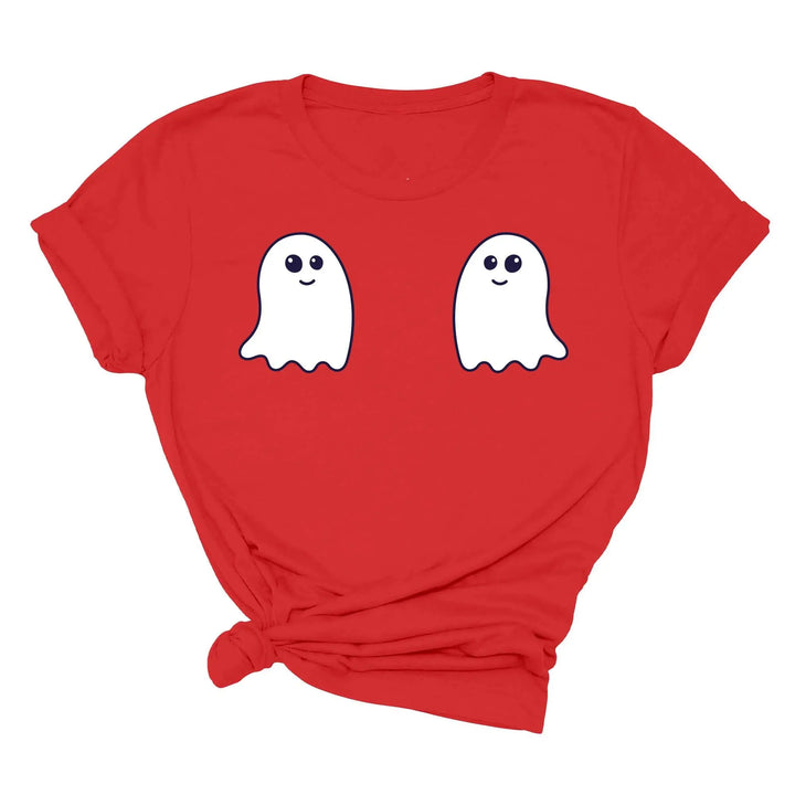 Ghost Boobs Unisex Tee | Funny Boo-Bies Halloween Graphic Vintage Shirt Shirtprintingcenter