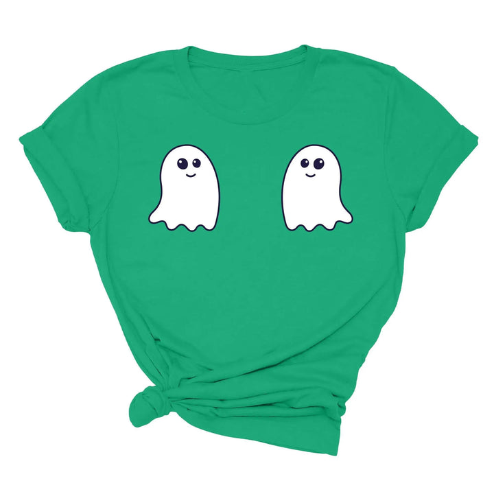Ghost Boobs Unisex Tee | Funny Boo-Bies Halloween Graphic Vintage Shirt Shirtprintingcenter