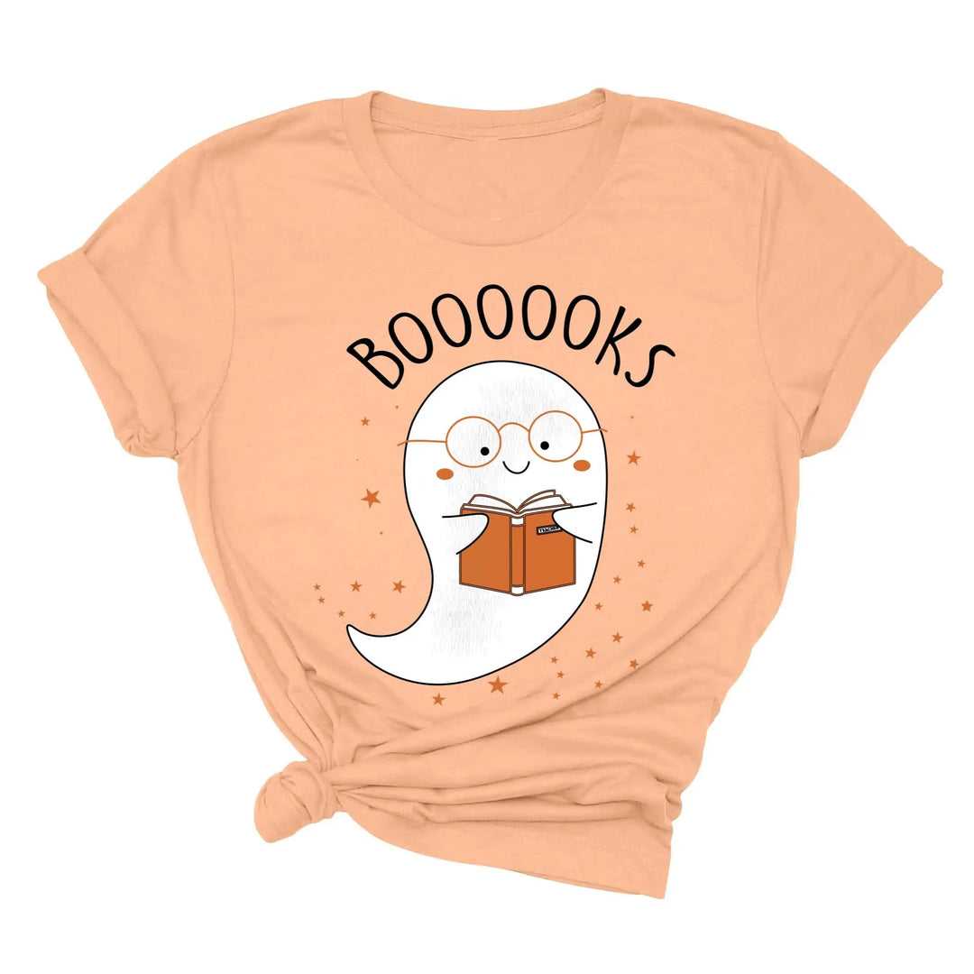 Ghost Books Halloween Reading Tee | Librarian Bookworm Teacher Shirt Gift Shirtprintingcenter