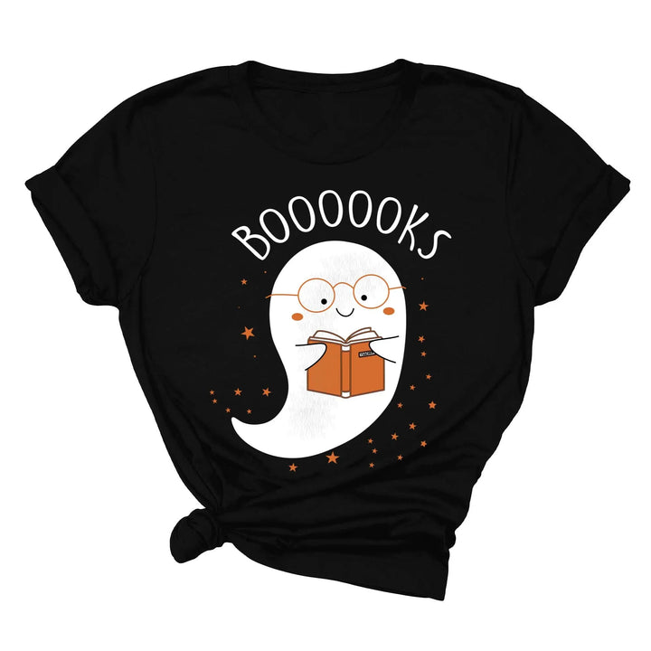 Ghost Books Halloween Reading Tee | Librarian Bookworm Teacher Shirt Gift Shirtprintingcenter