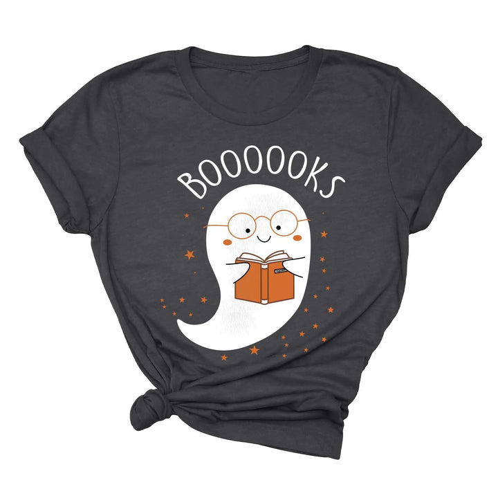 Ghost Books Halloween Reading Tee | Librarian Bookworm Teacher Shirt Gift Shirtprintingcenter