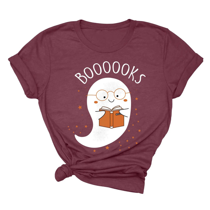 Ghost Books Halloween Reading Tee | Librarian Bookworm Teacher Shirt Gift Shirtprintingcenter