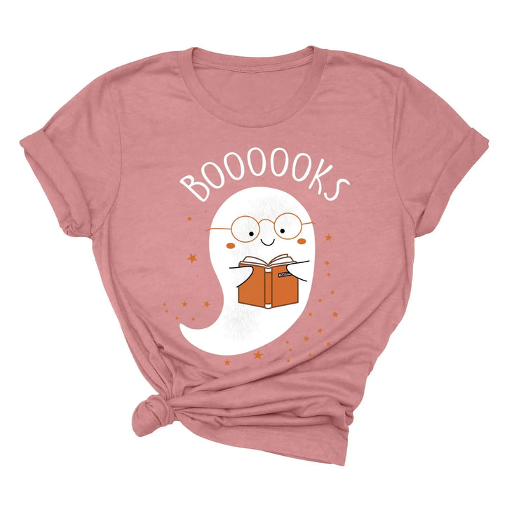 Ghost Books Halloween Reading Tee | Librarian Bookworm Teacher Shirt Gift Shirtprintingcenter