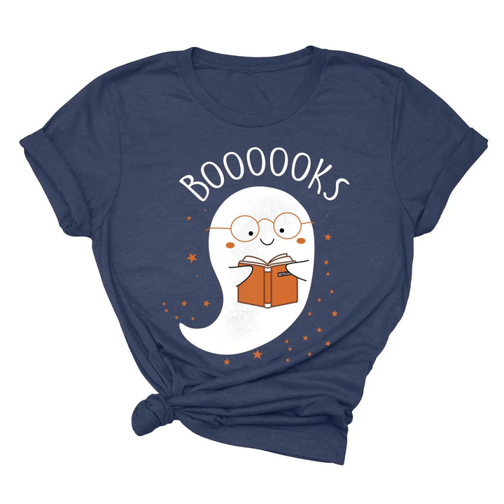 Ghost Books Halloween Reading Tee | Librarian Bookworm Teacher Shirt Gift Shirtprintingcenter