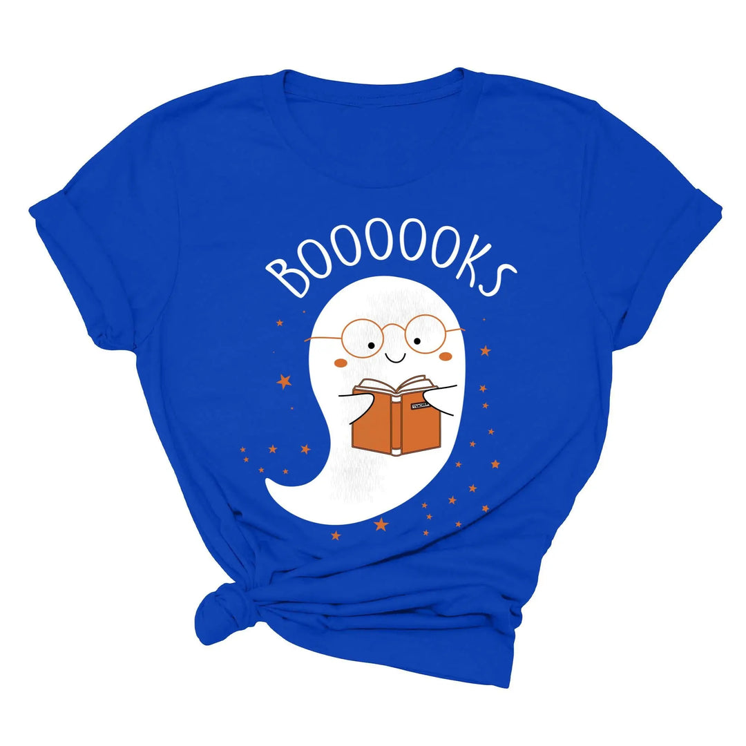 Ghost Books Halloween Reading Tee | Librarian Bookworm Teacher Shirt Gift Shirtprintingcenter