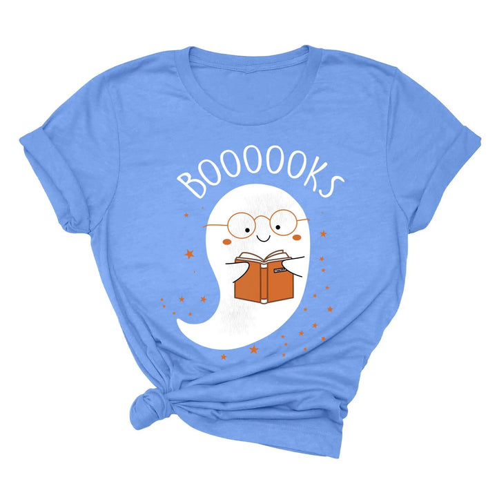 Ghost Books Halloween Reading Tee | Librarian Bookworm Teacher Shirt Gift Shirtprintingcenter