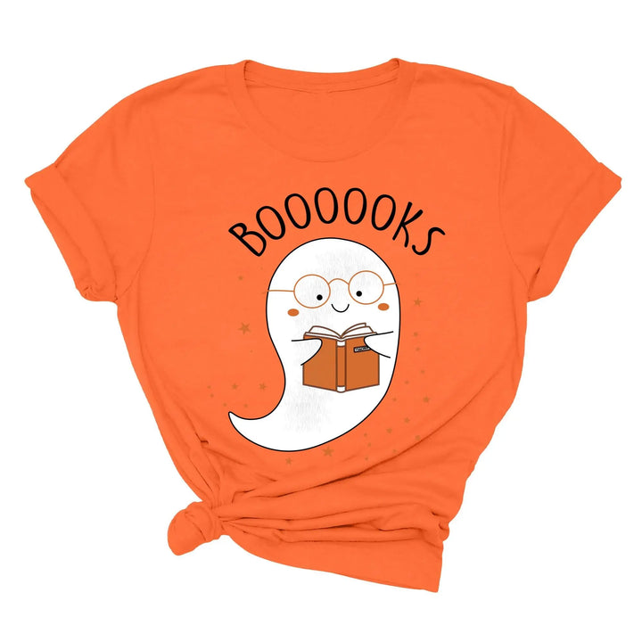 Ghost Books Halloween Reading Tee | Librarian Bookworm Teacher Shirt Gift Shirtprintingcenter