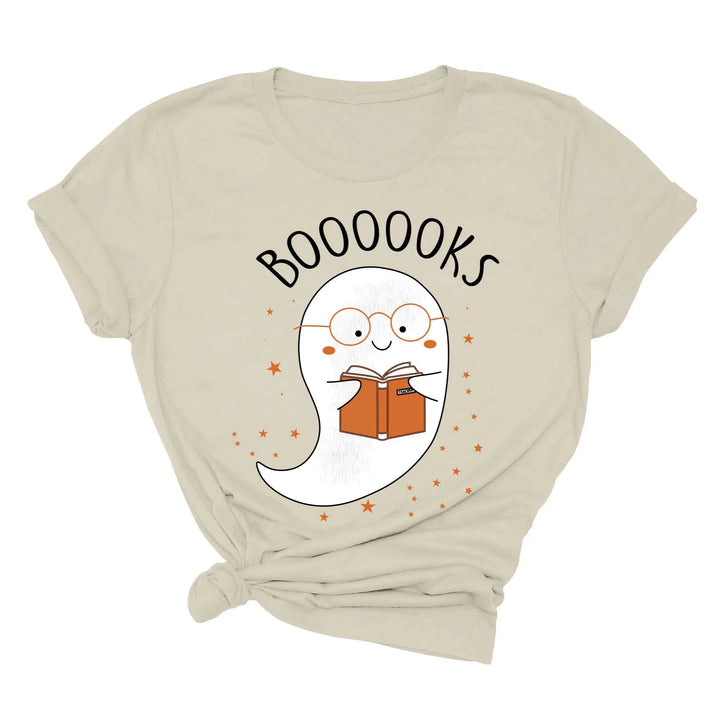 Ghost Books Halloween Reading Tee | Librarian Bookworm Teacher Shirt Gift Shirtprintingcenter