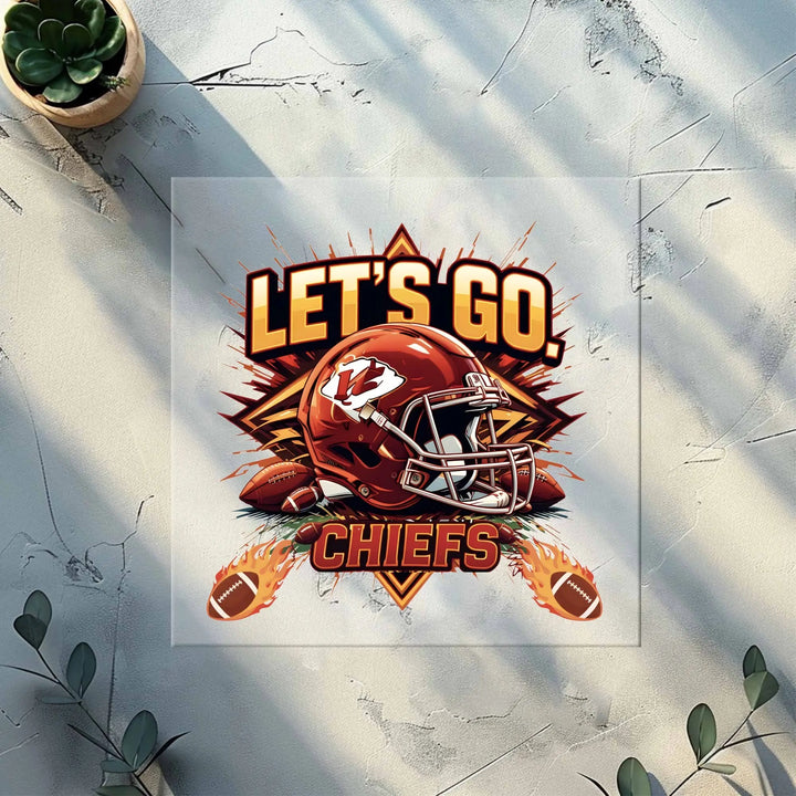Go Chiefs DTF, Football  Ready to Press, Heat Transfer, Tshirt Tranfers