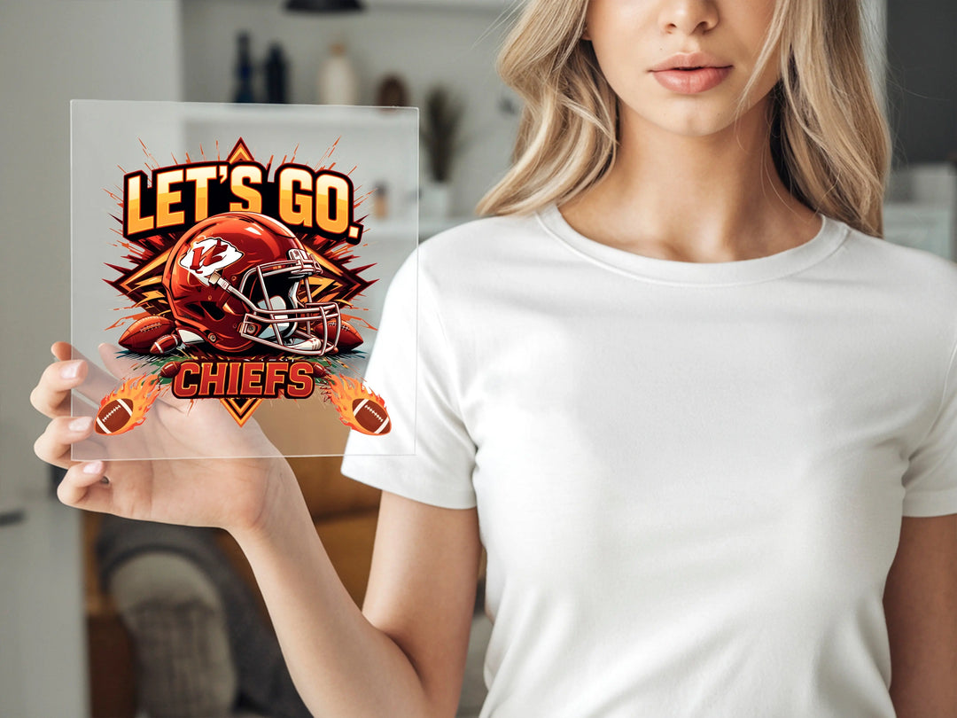 Go Chiefs DTF, Football  Ready to Press, Heat Transfer, Tshirt Tranfers